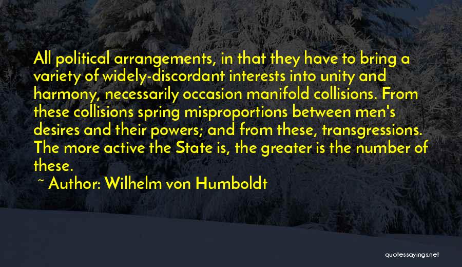 Unity And Harmony Quotes By Wilhelm Von Humboldt