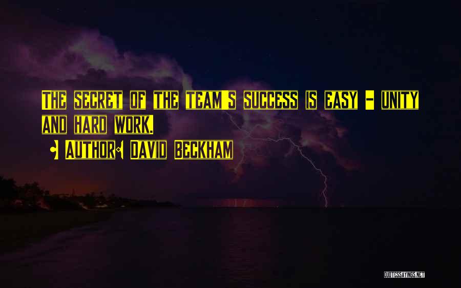 Unity As A Team Quotes By David Beckham