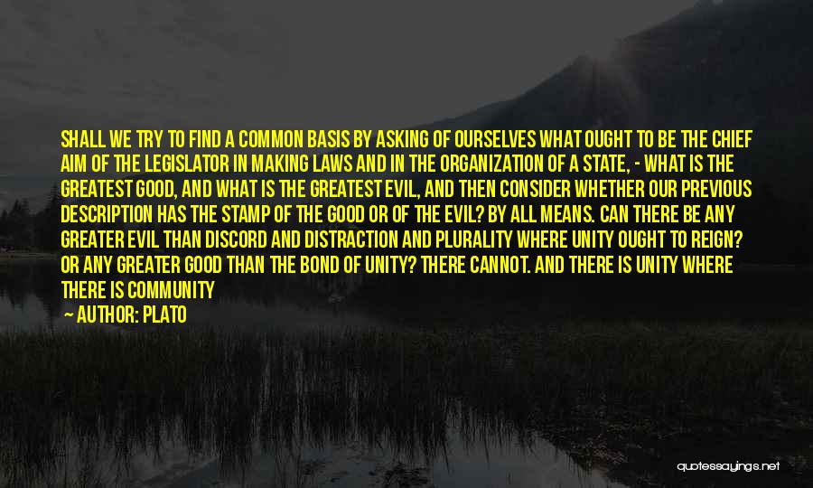 Unity In Community Quotes By Plato