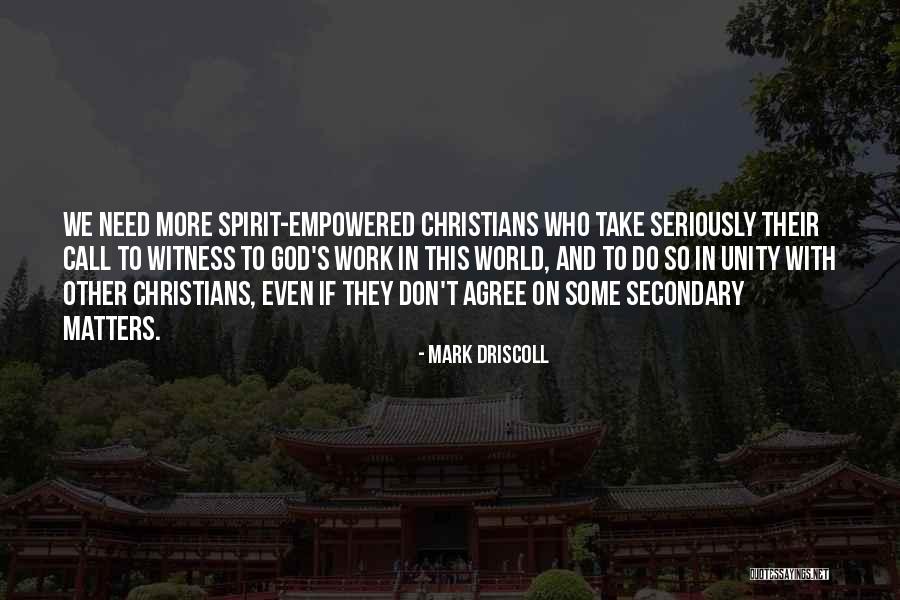 Unity In Work Quotes By Mark Driscoll