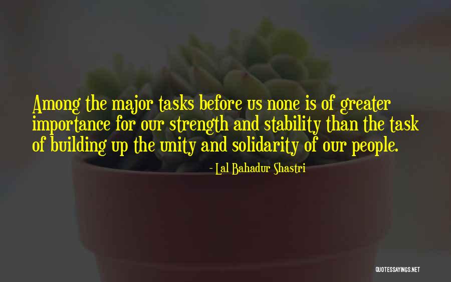 Unity Is Strength Quotes By Lal Bahadur Shastri