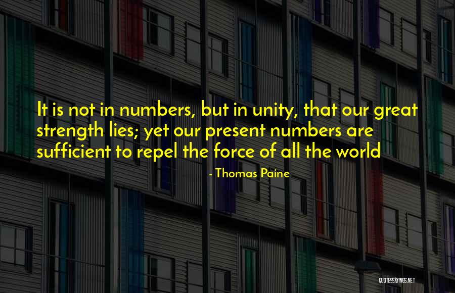 Unity Is Strength Quotes By Thomas Paine