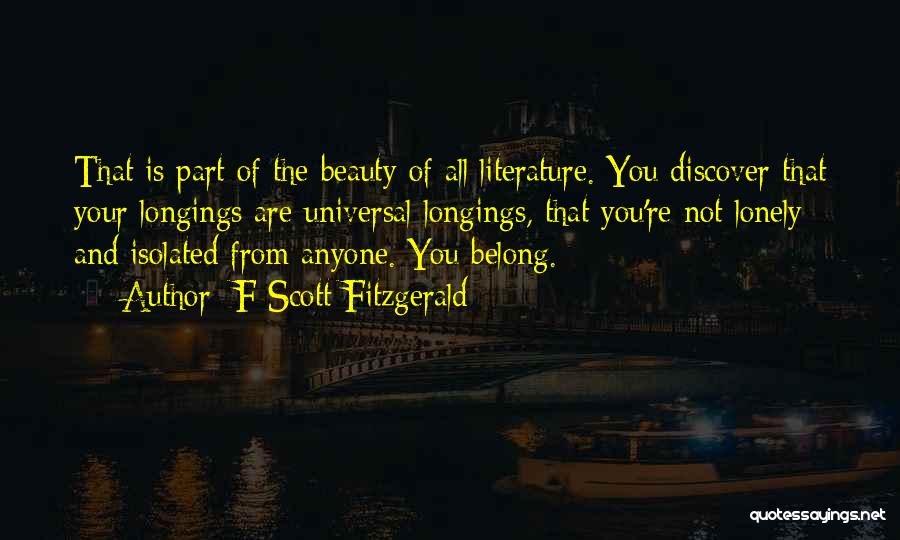 Universal Beauty Quotes By F Scott Fitzgerald