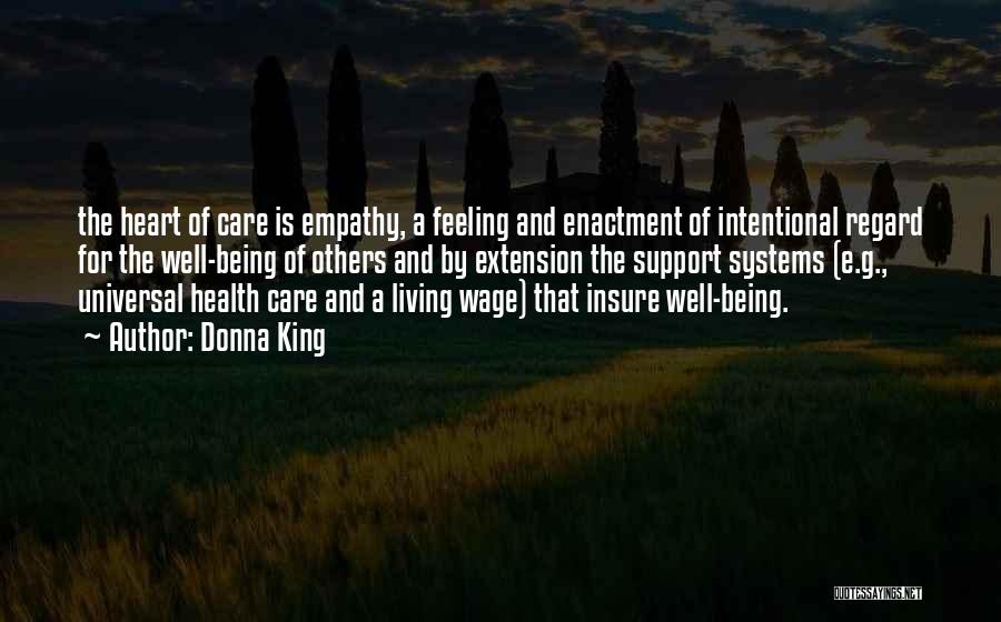 Universal Health Care Quotes By Donna King