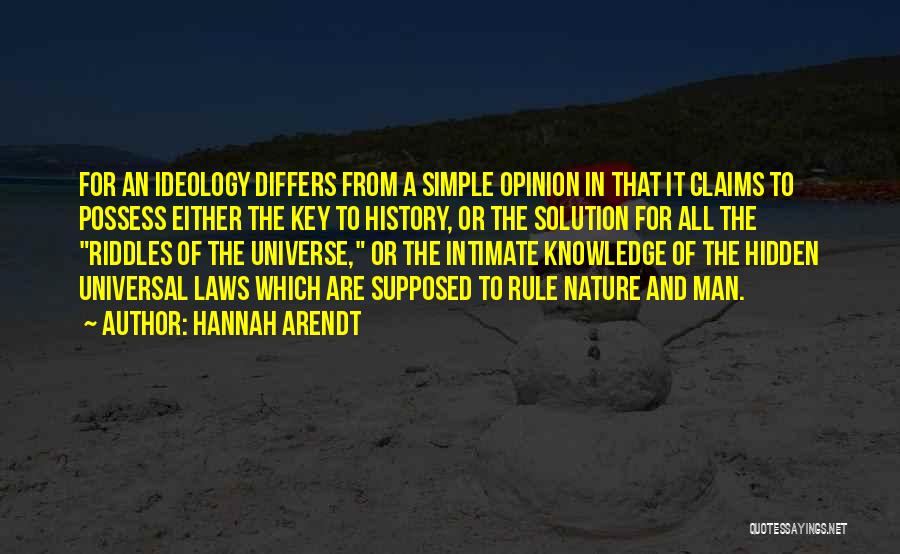 Universal Laws Quotes By Hannah Arendt