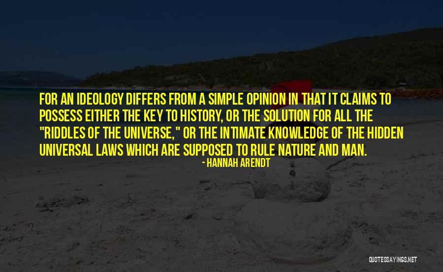 Universal Laws Quotes By Hannah Arendt