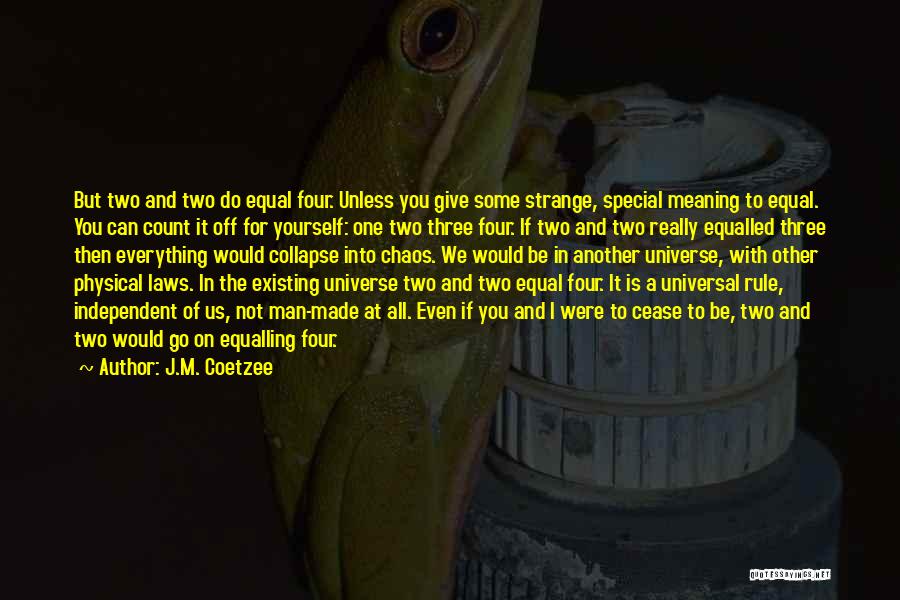 Universal Laws Quotes By J.M. Coetzee