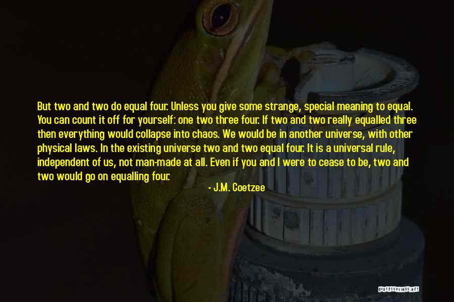 Universal Laws Quotes By J.M. Coetzee