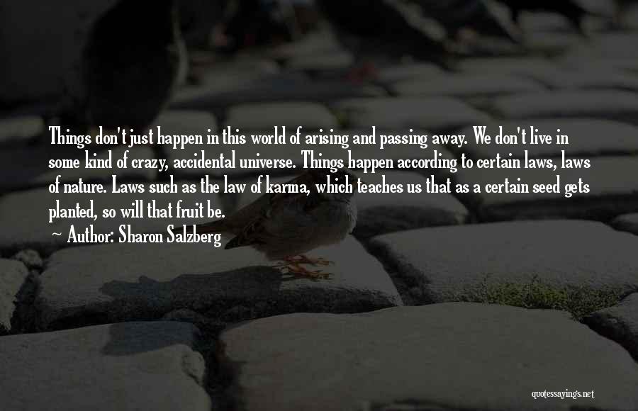 Universe And Karma Quotes By Sharon Salzberg