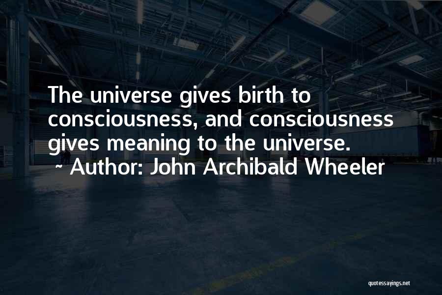Universe Gives Quotes By John Archibald Wheeler