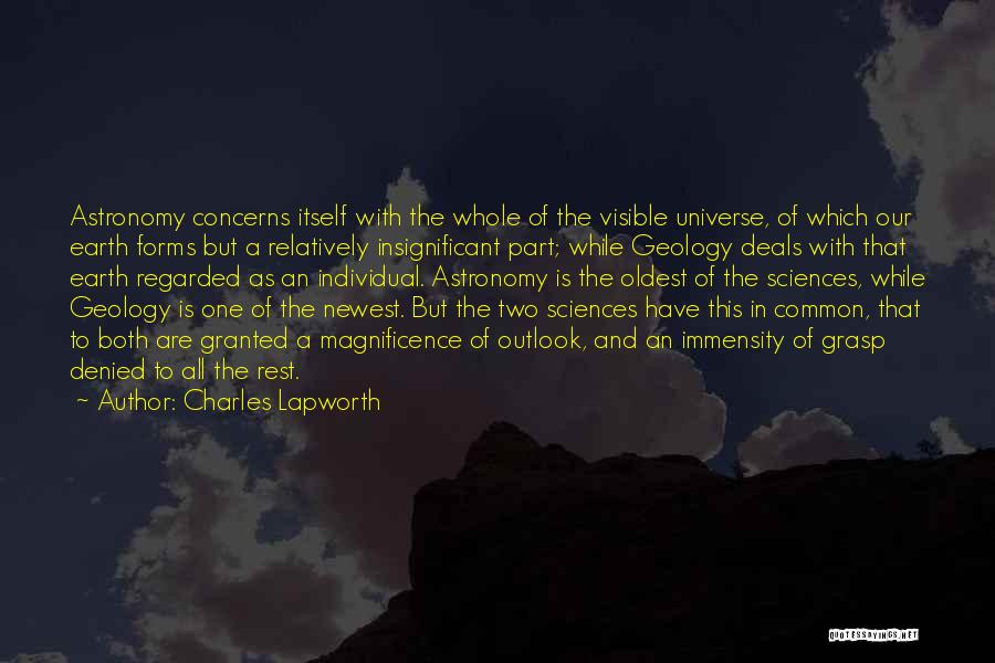 Universe Insignificant Quotes By Charles Lapworth