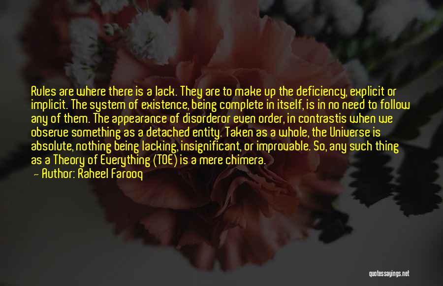 Universe Insignificant Quotes By Raheel Farooq