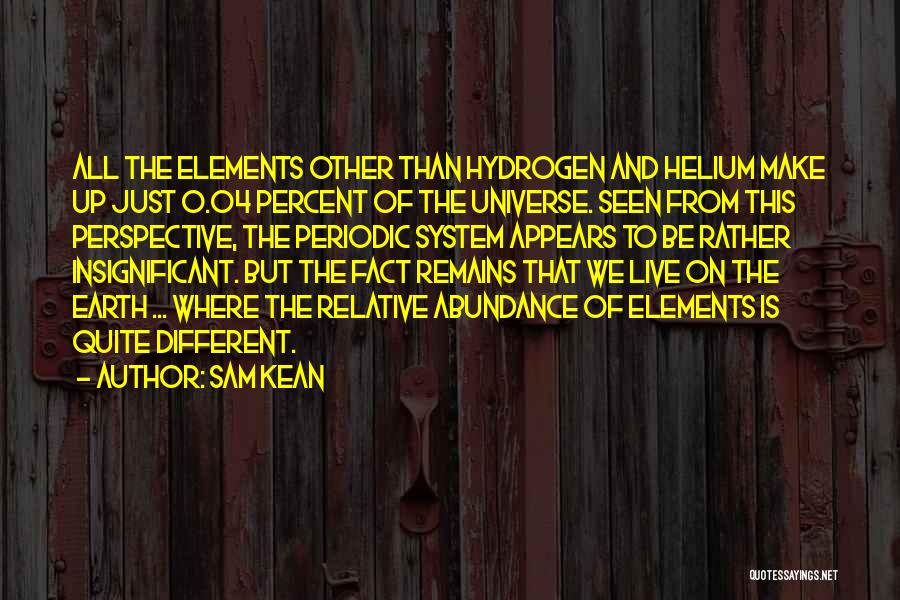 Universe Insignificant Quotes By Sam Kean