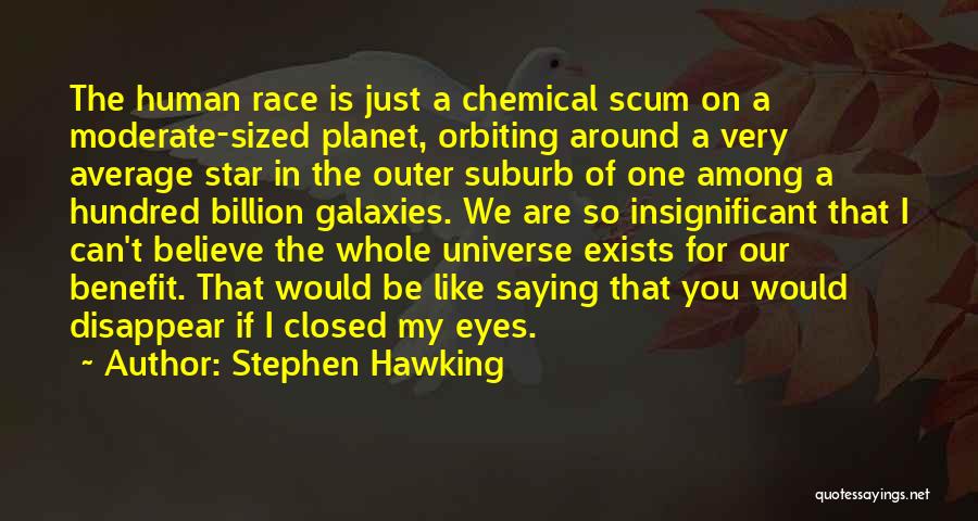 Universe Insignificant Quotes By Stephen Hawking