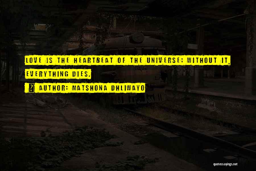 Universe Love Quotes By Matshona Dhliwayo
