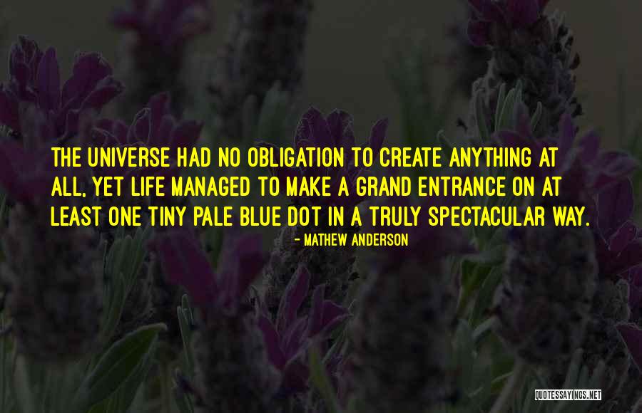 Universe Of Obligation Quotes By Mathew Anderson