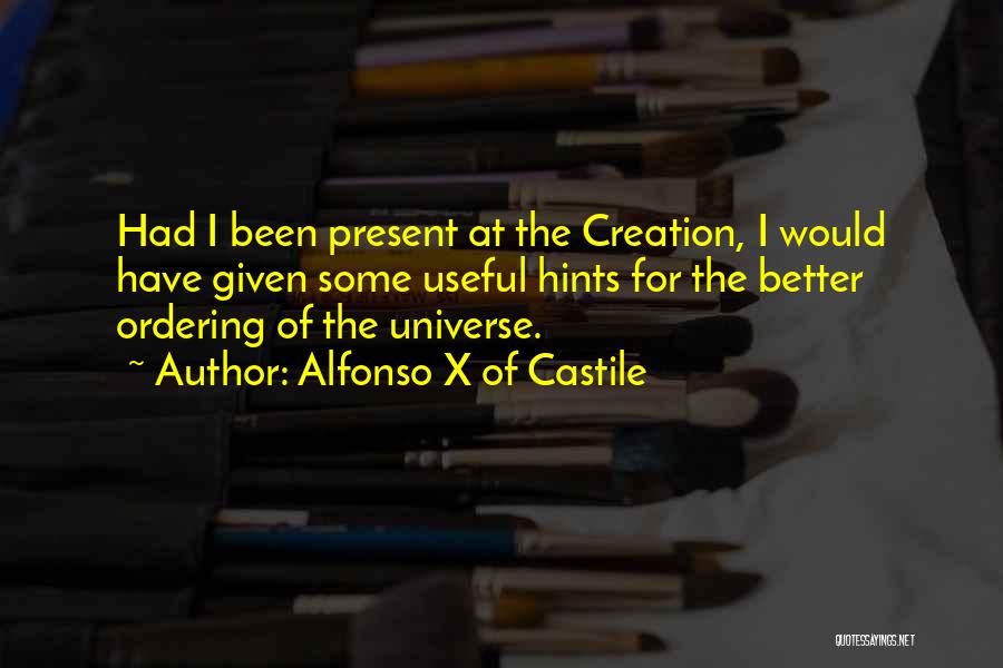 Universe Quotes By Alfonso X Of Castile