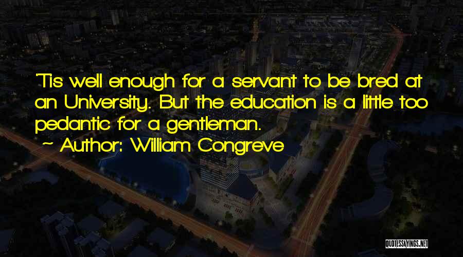 University Education Quotes By William Congreve