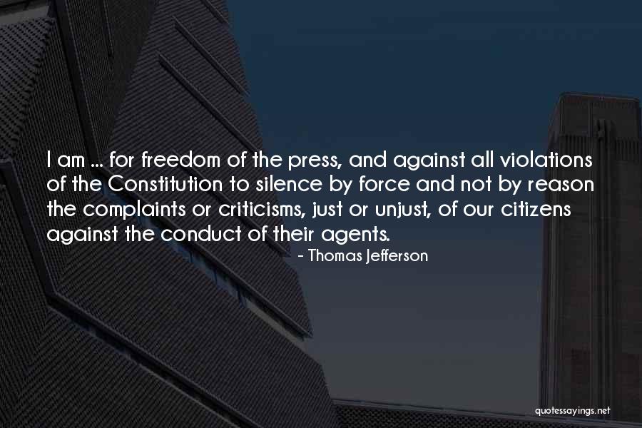 Unjust Criticism Quotes By Thomas Jefferson Unjust Criticism Quotes By Thomas Jefferson