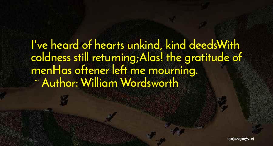 Unkind Quotes By William Wordsworth