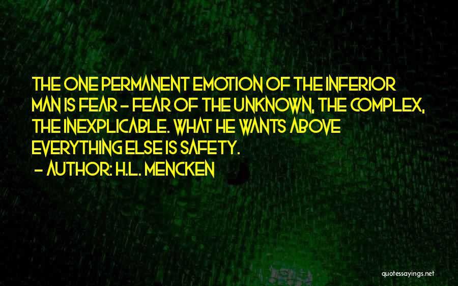 Unknown Fear Quotes By H.L. Mencken