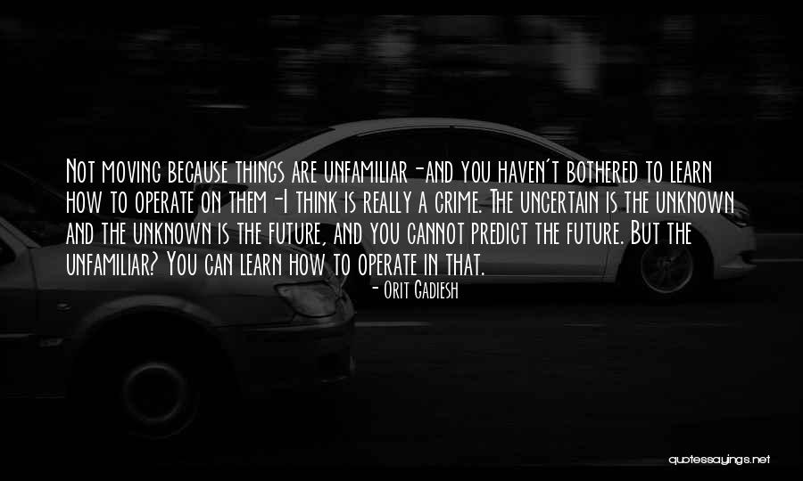 Unknown Future Quotes By Orit Gadiesh Unknown Future Quotes By Orit Gadiesh