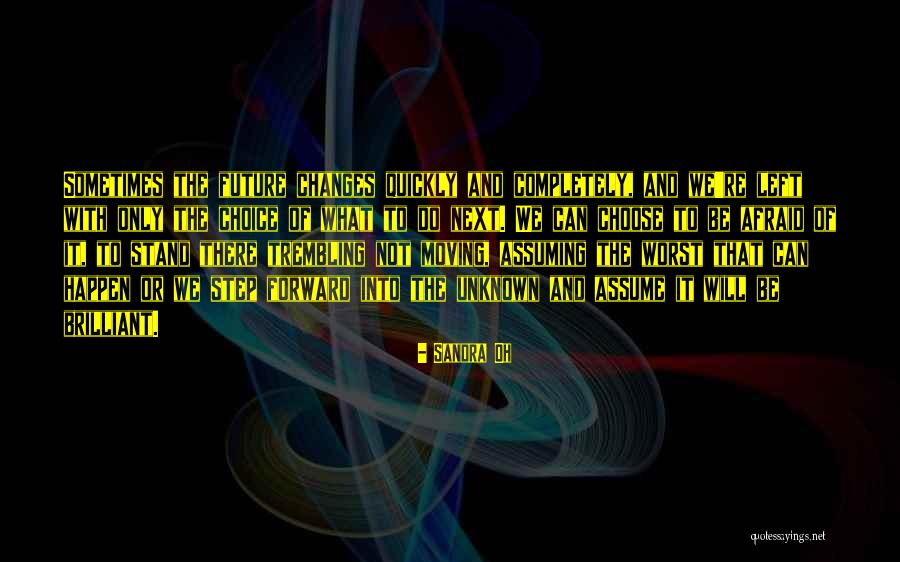 Unknown Future Quotes By Sandra Oh Unknown Future Quotes By Sandra Oh