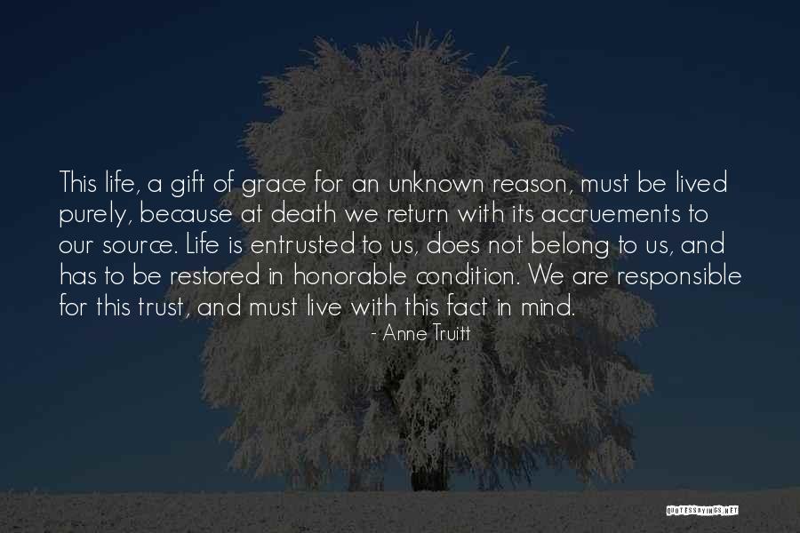 Unknown Life Quotes By Anne Truitt