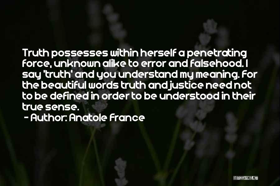 Unknown Truth Quotes By Anatole France