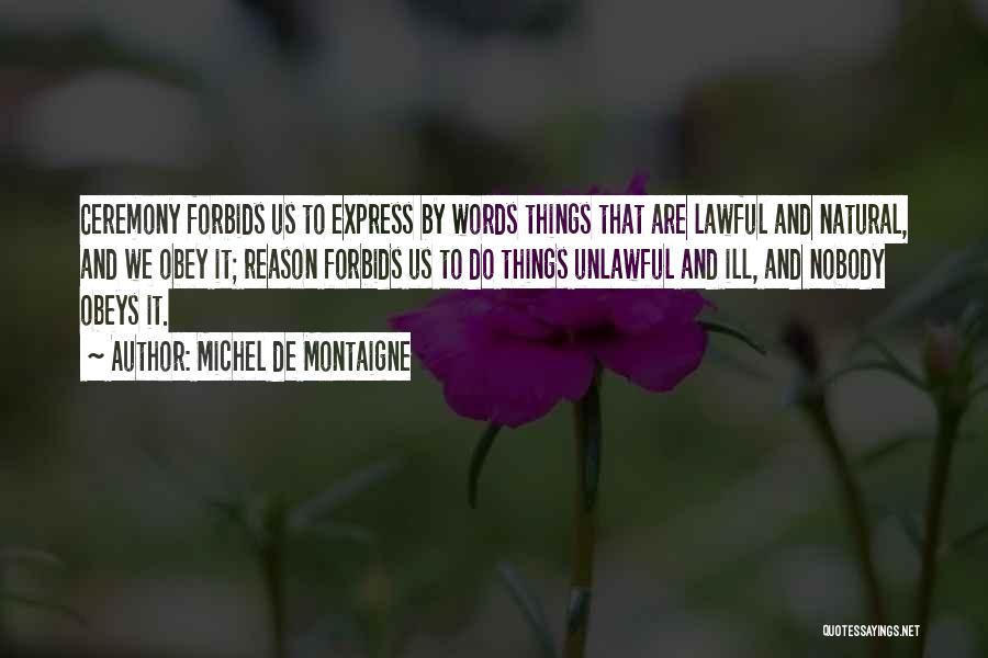 Unlawful Quotes By Michel De Montaigne