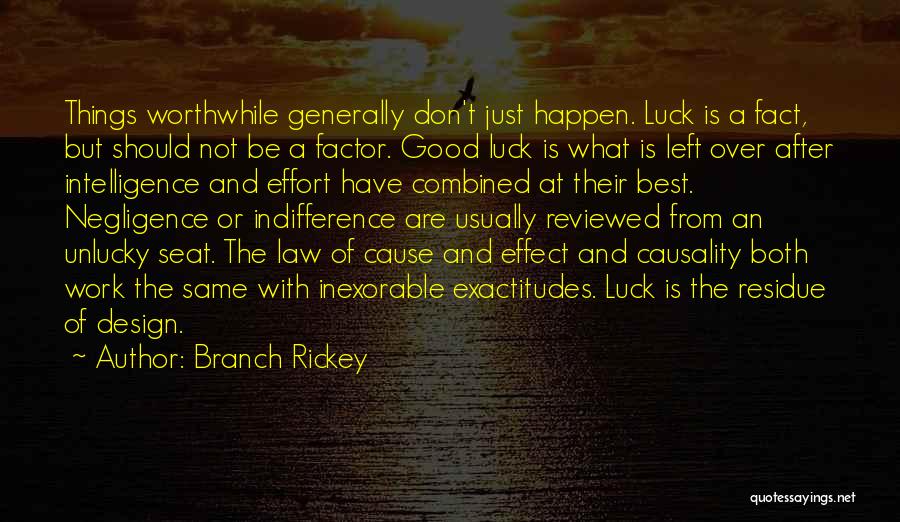 Unlucky Quotes By Branch Rickey