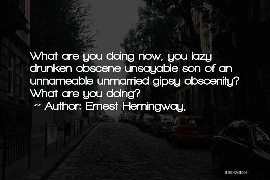 Unmarried Quotes By Ernest Hemingway,