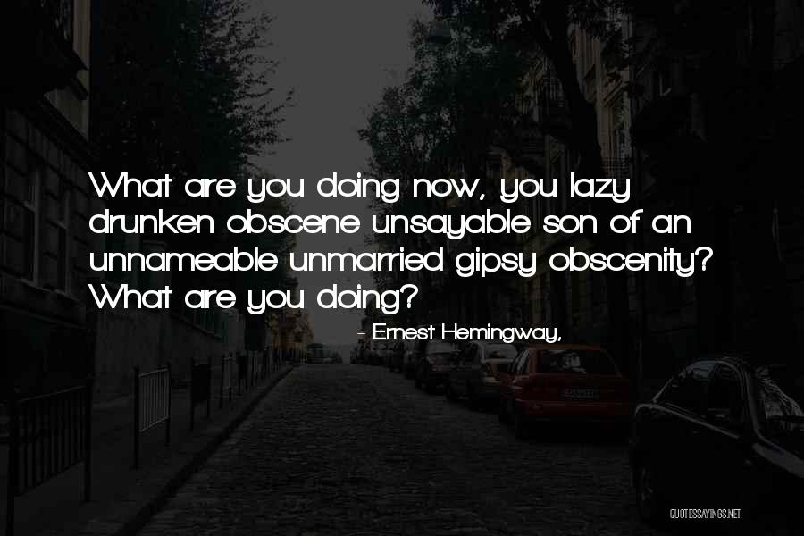 Unmarried Quotes By Ernest Hemingway,