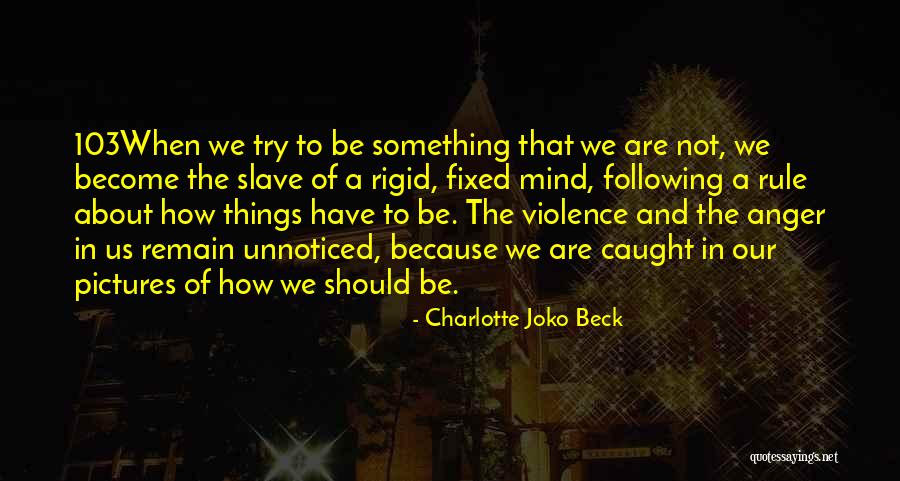 Unnoticed Things Quotes By Charlotte Joko Beck