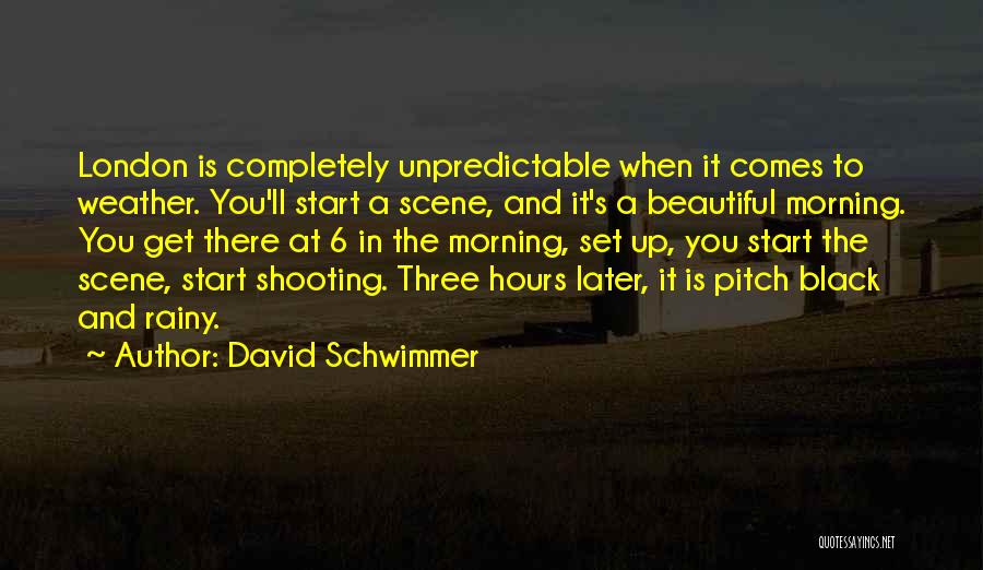 Unpredictable Weather Quotes By David Schwimmer