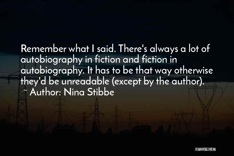 Unreadable Quotes By Nina Stibbe