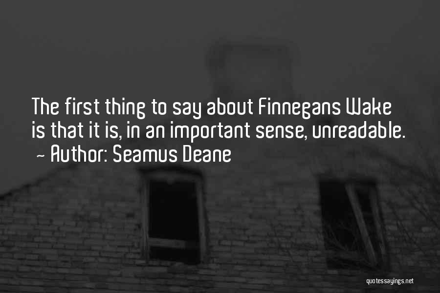 Unreadable Quotes By Seamus Deane