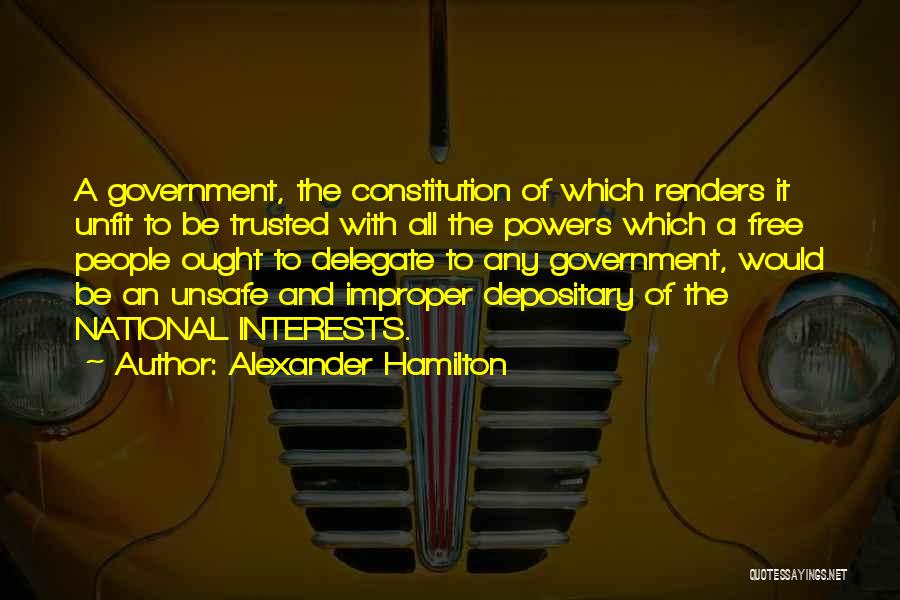 Unsafe Quotes By Alexander Hamilton