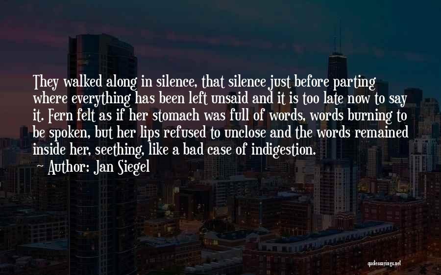 Unsaid Words Quotes By Jan Siegel