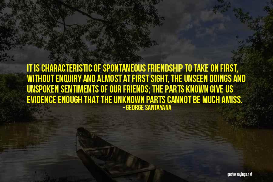 Unseen Friendship Quotes By George Santayana