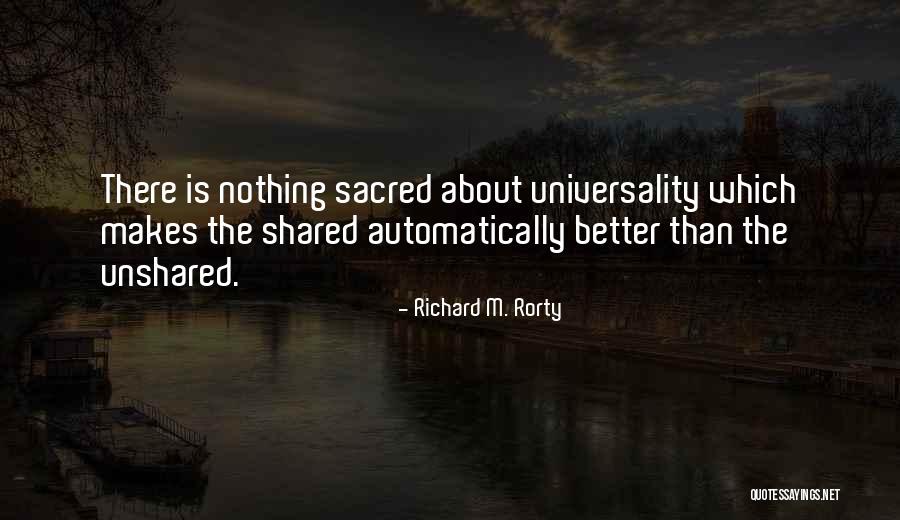 Unshared Quotes By Richard M. Rorty