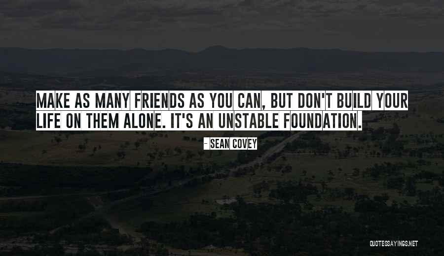 Unstable Friendship Quotes By Sean Covey