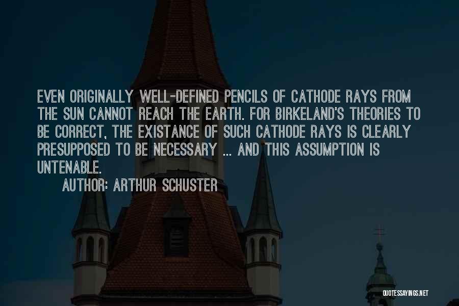 Untenable Quotes By Arthur Schuster