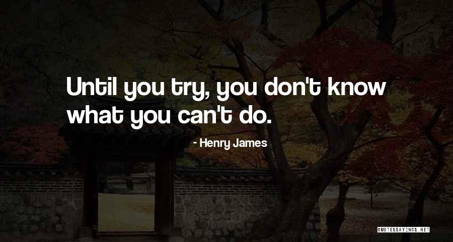 Until You Try Quotes By Henry James