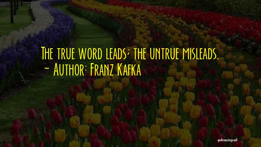 Untrue Words Quotes By Franz Kafka