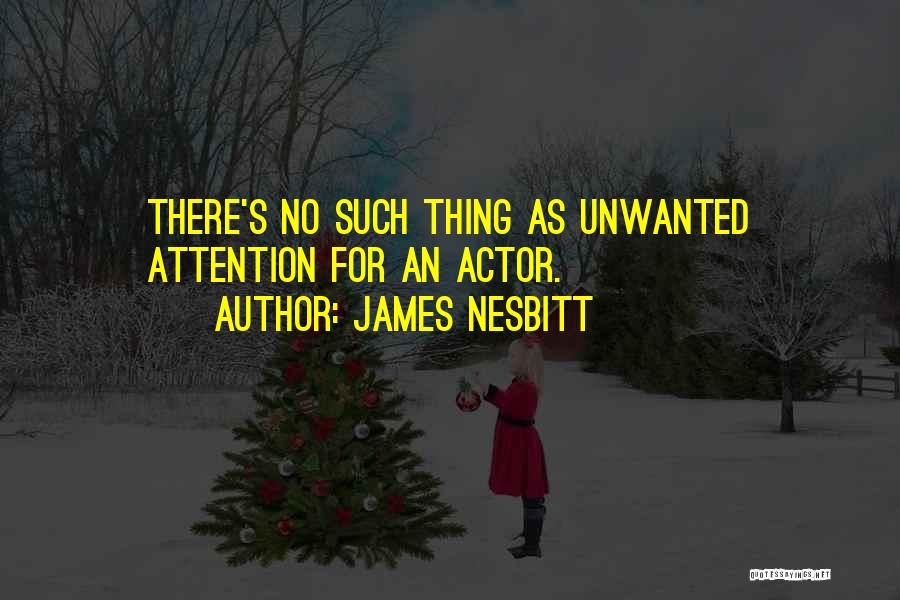 Unwanted Attention Quotes By James Nesbitt