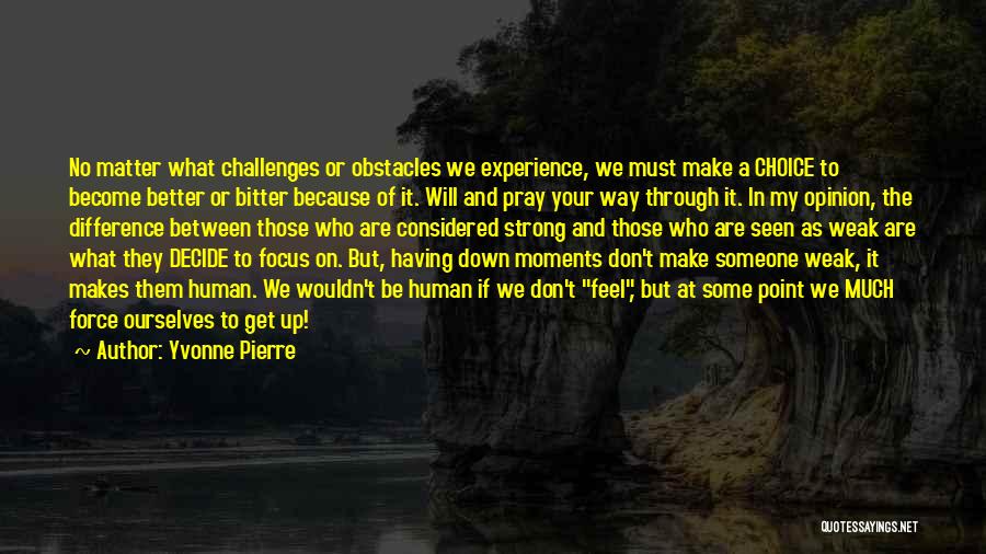 Up And Down Moments Quotes By Yvonne Pierre