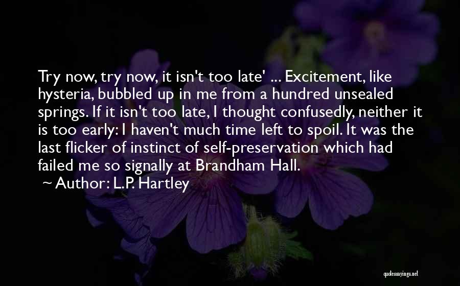 Up Too Early Quotes By L.P. Hartley
