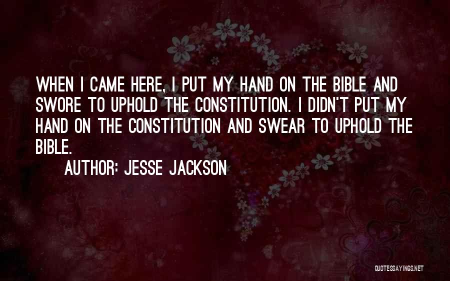 Uphold Quotes By Jesse Jackson