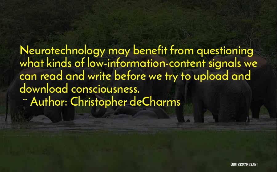 Upload Quotes By Christopher DeCharms